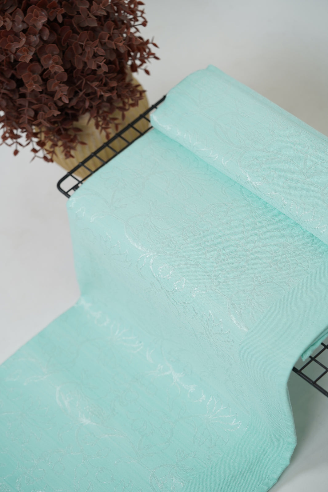 Premium Handloom Soft Green Flower Chennimalai Bedsheet