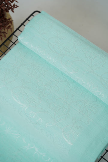 Premium Handloom Soft Green Flower Chennimalai Bedsheet