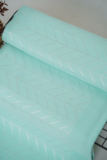 Premium Handloom Pastel Teal Ocean Mint Bedsheet