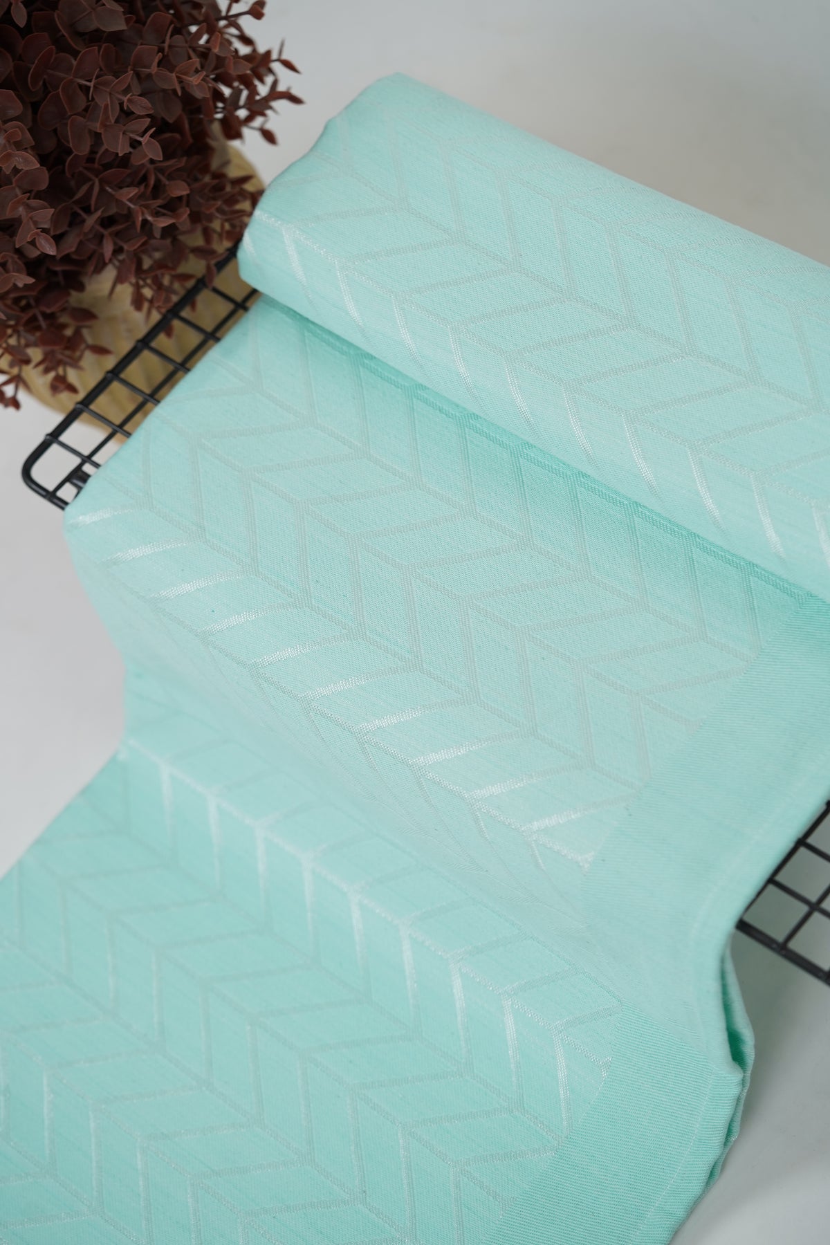 Premium Handloom Pastel Teal Ocean Mint Chennimalai Bedsheet