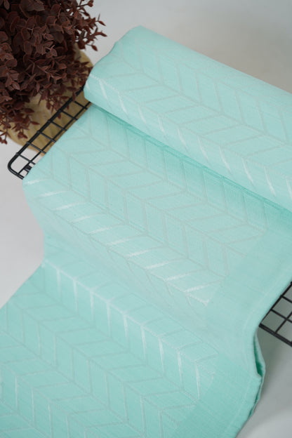 Premium Handloom Pastel Teal Ocean Mint Bedsheet