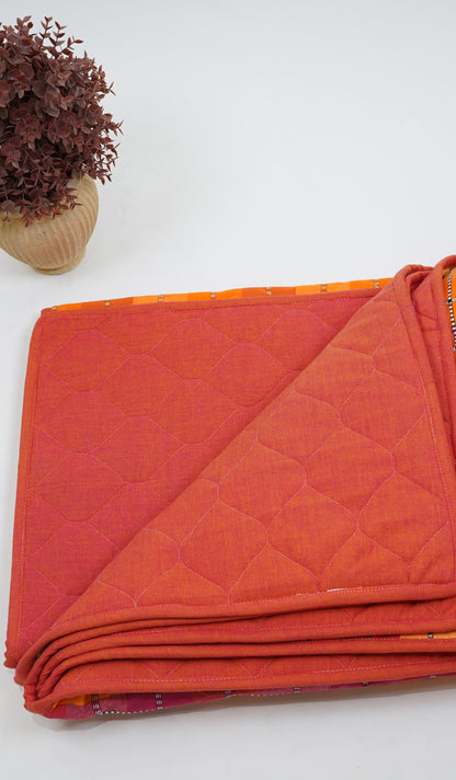 Premium Handloom Double Cot Chennimalai Quilt- Mango Bloom