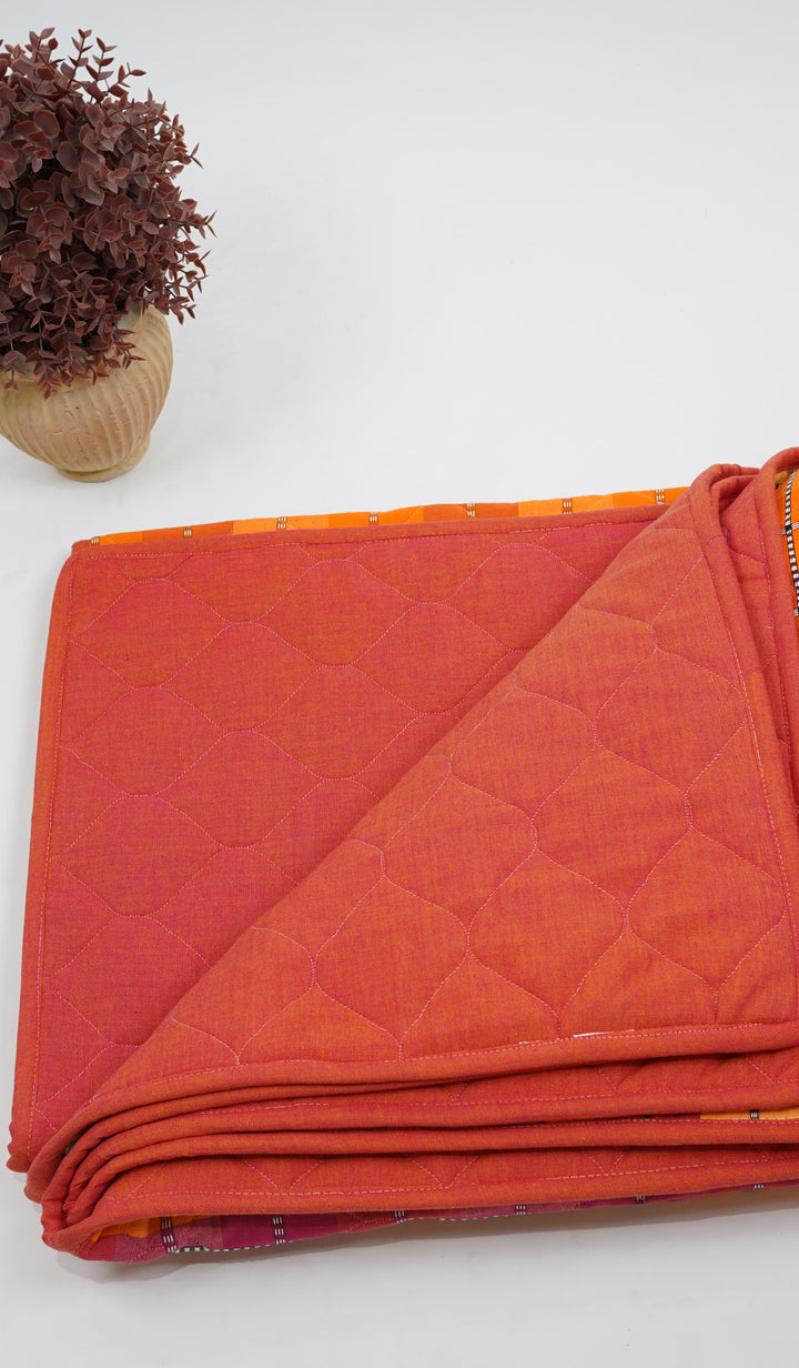Premium Handloom Double Cot Chennimalai Quilt- Mango Bloom