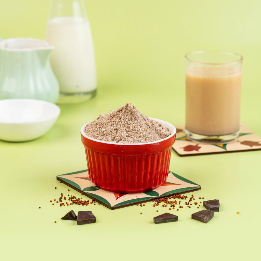 Sprouted Finger Millet Malt with Choco beans (Ragi)