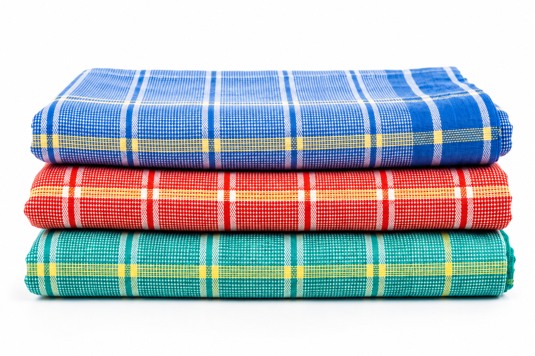 Chennimalai Handloom Soft Checked Towel - Set of 3