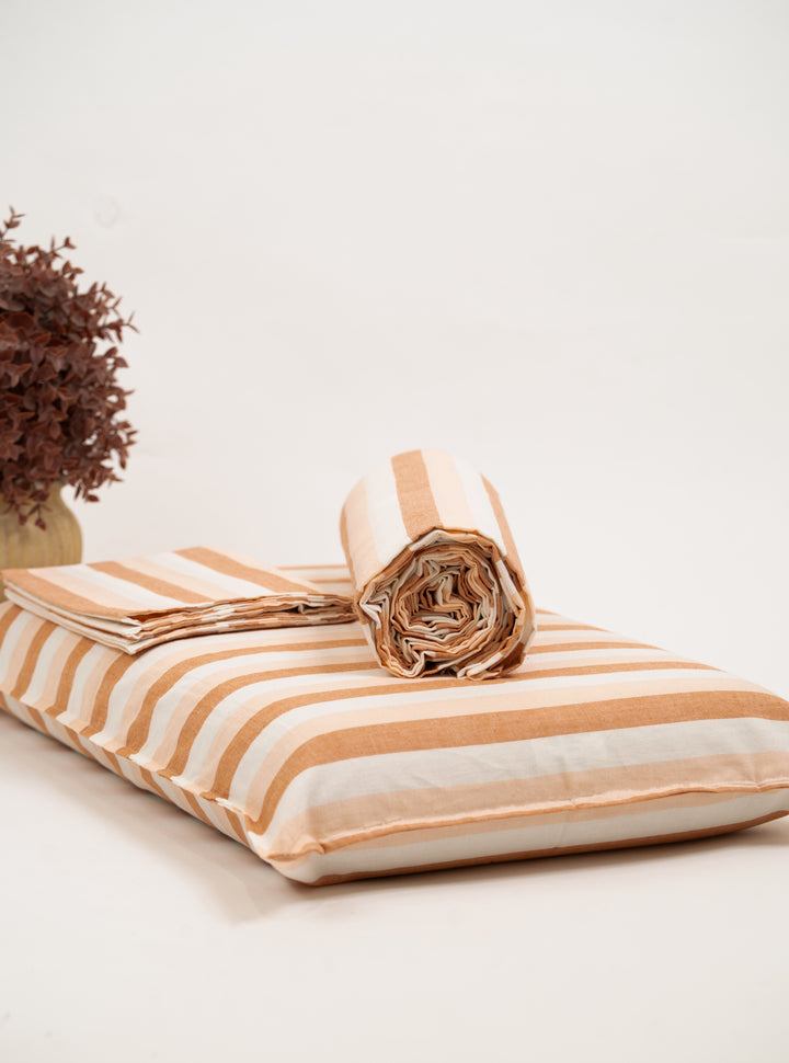 Super Soft Handloom Chennimalai King Size Bedspread Light Brown