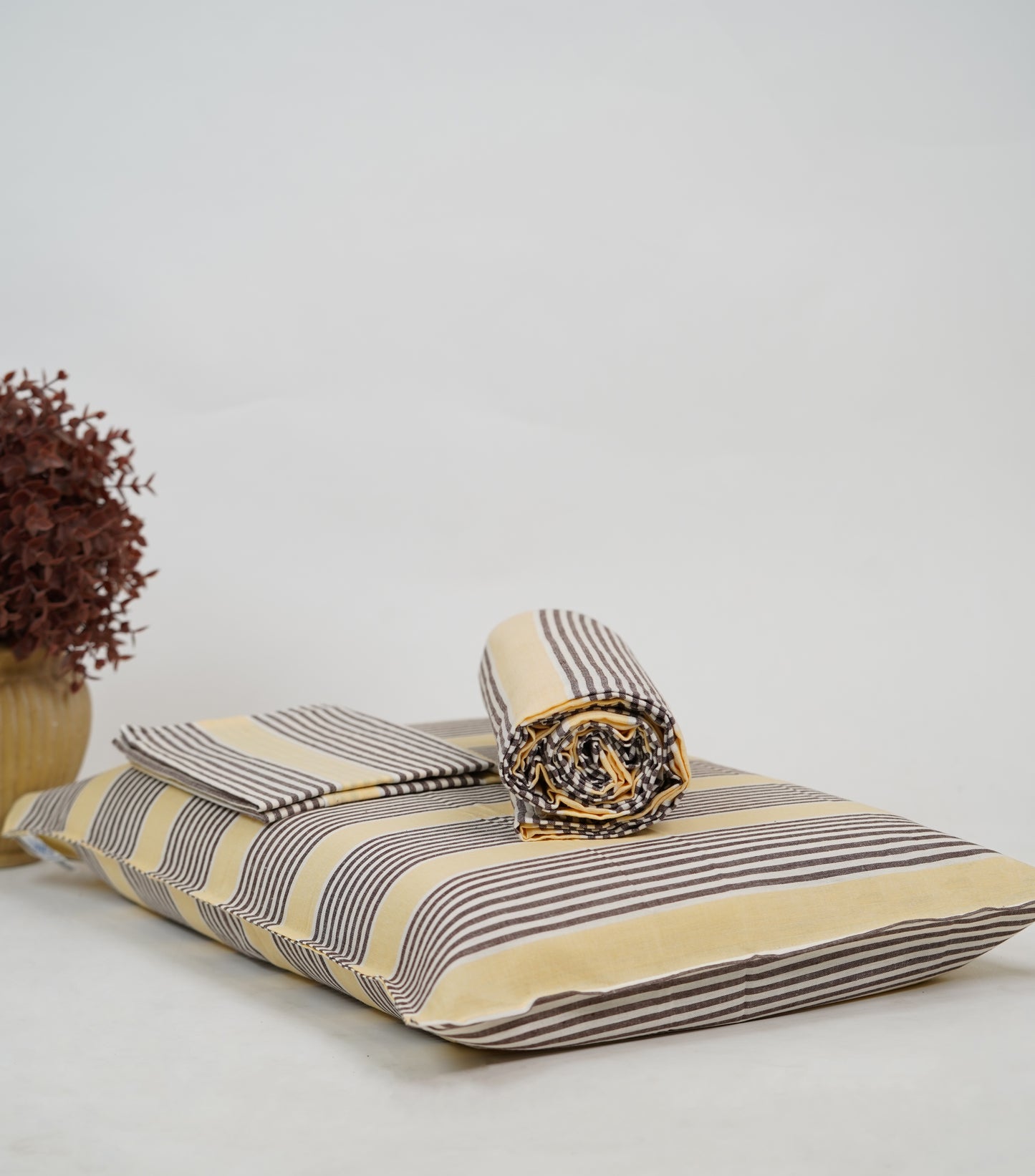 Super Soft Handloom Chennimalai King Size Bedspread Sandy Mocha