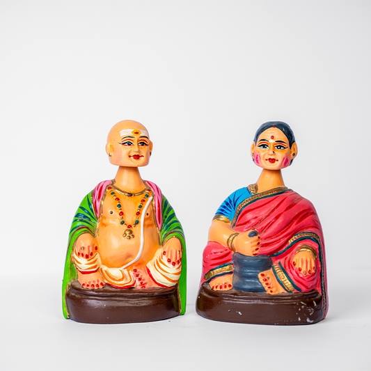 Highly Durable Fiber Tanjore Dancing Doll - Thatha paati