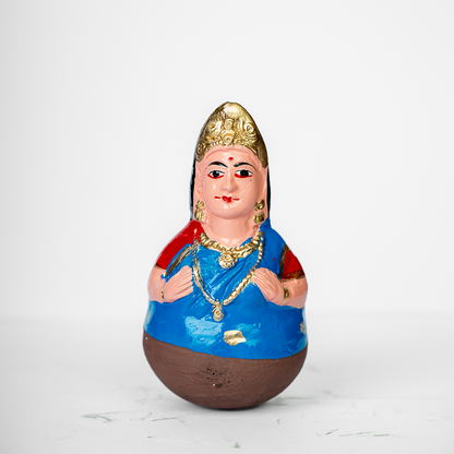 Clay Tanjore Dancing Doll - Blue Couple - Small