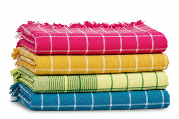 Chennimalai Handloom Soft Grid Weave Towel - Set of 4