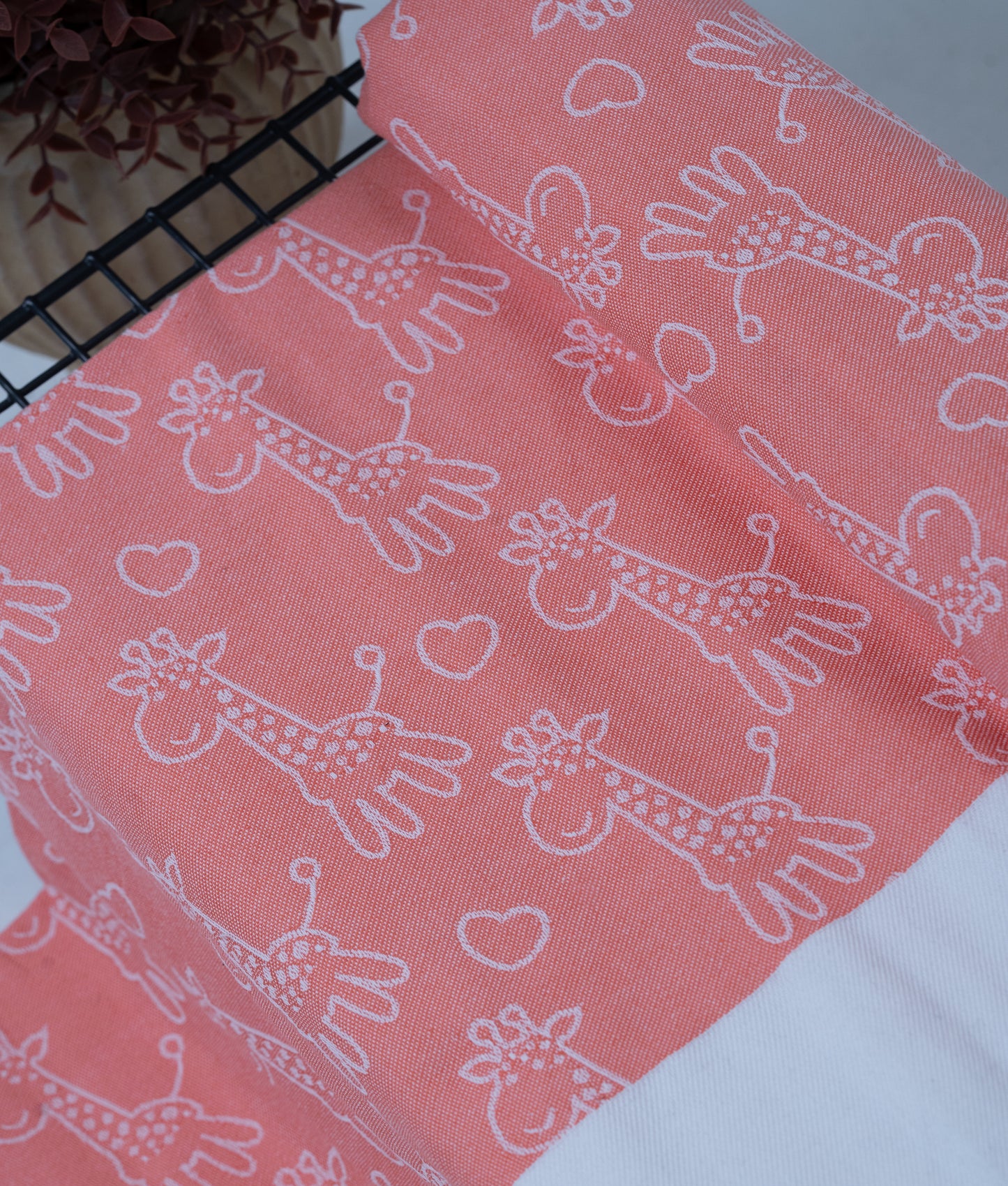 Animal Print Lovely Chennimalai Bedsheet - Peach