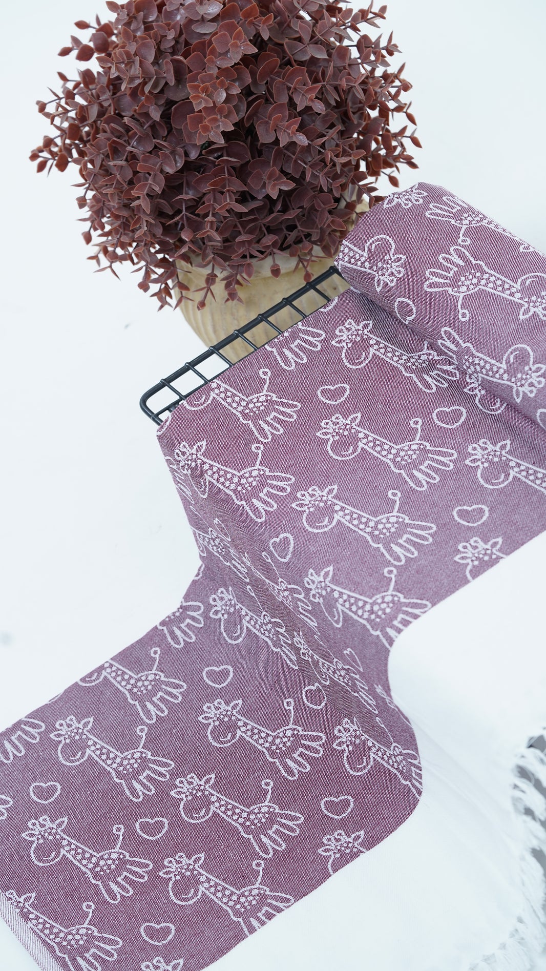 Animal Print Lovely Chennimalai Bedsheet - Vintage Rose