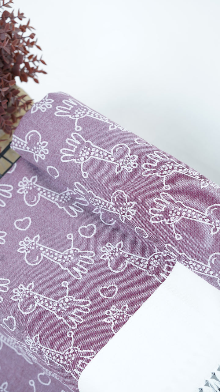 Animal Print Lovely Chennimalai Bedsheet - Vintage Rose