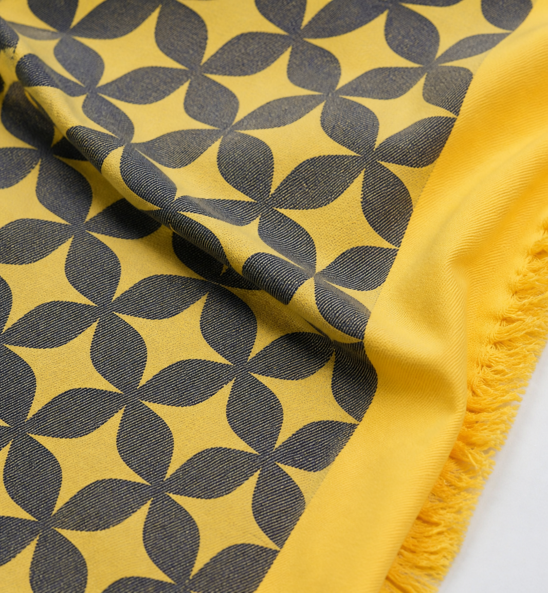 Blue Petal Lovely Chennimalai Bedsheet — Fabric and pattern detail view