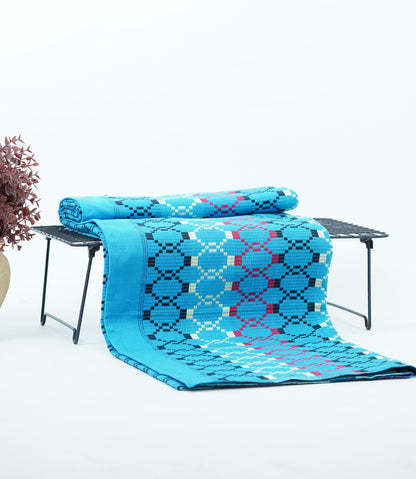 Premium Handloom Classic blue Chennimalai bedsheet