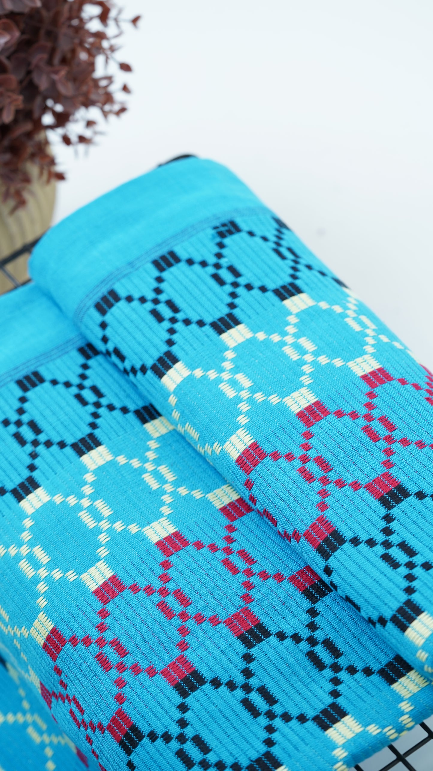 Premium Handloom Classic blue Chennimalai bedsheet