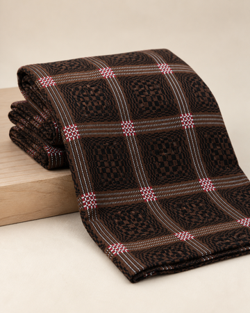 Brown Nadhiya Chennimalai Bedsheet — Folded catalogue view