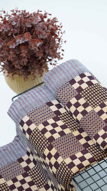 Premium Handloom Royal Checkmate King Size Chennimalai Bedsheet