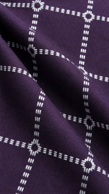 Button Star Chennimalai Bedsheet - Purple — Fabric and pattern detail view