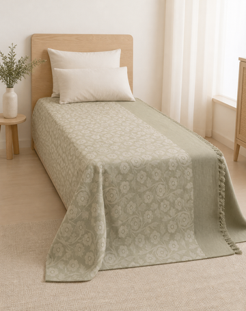 Classic Bloom Lovely Chennimalai Bedsheet — Bright-room styling view