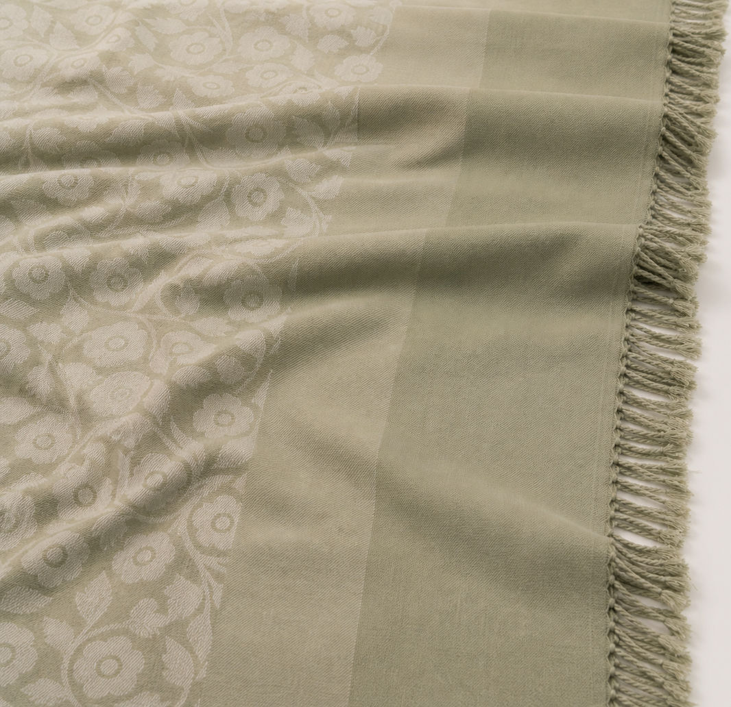 Classic Bloom Lovely Chennimalai Bedsheet — Fabric and pattern detail view