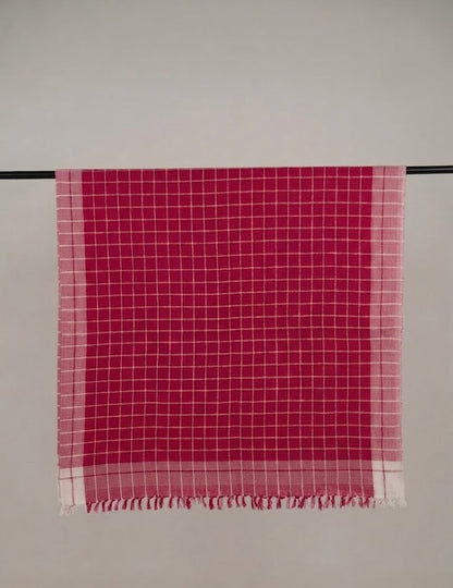 Chennimalai Soft Grid Weave Towel Rose