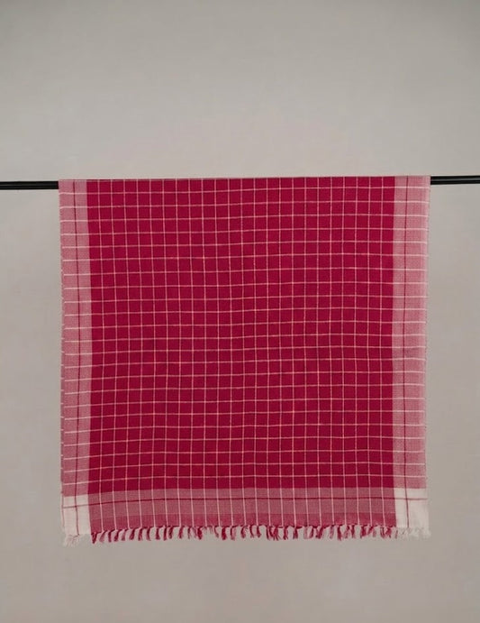 Chennimalai Soft Grid Weave Towel Rose