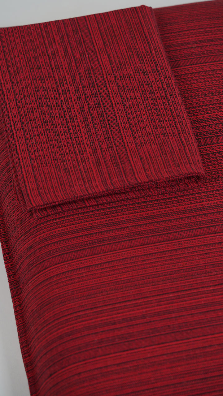 Chennimalai King Size Bedspread Maroon Textured