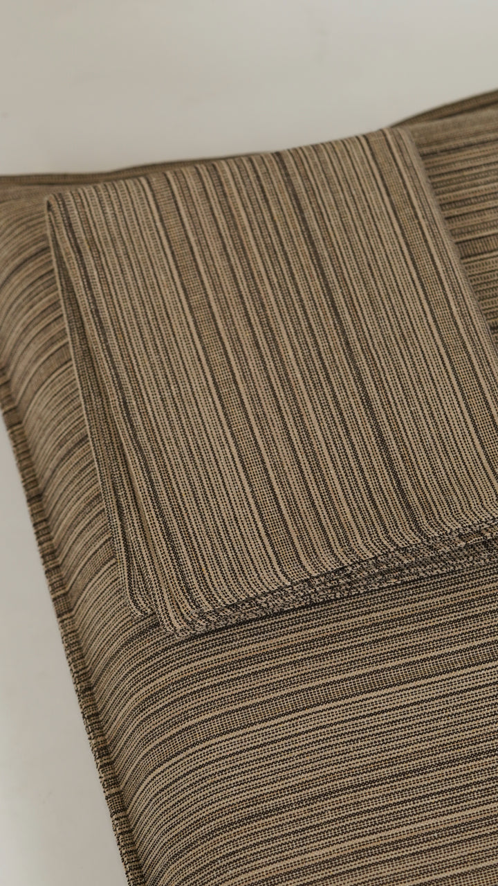 Chennimalai King Size Bedspread Coffee Brown Textured