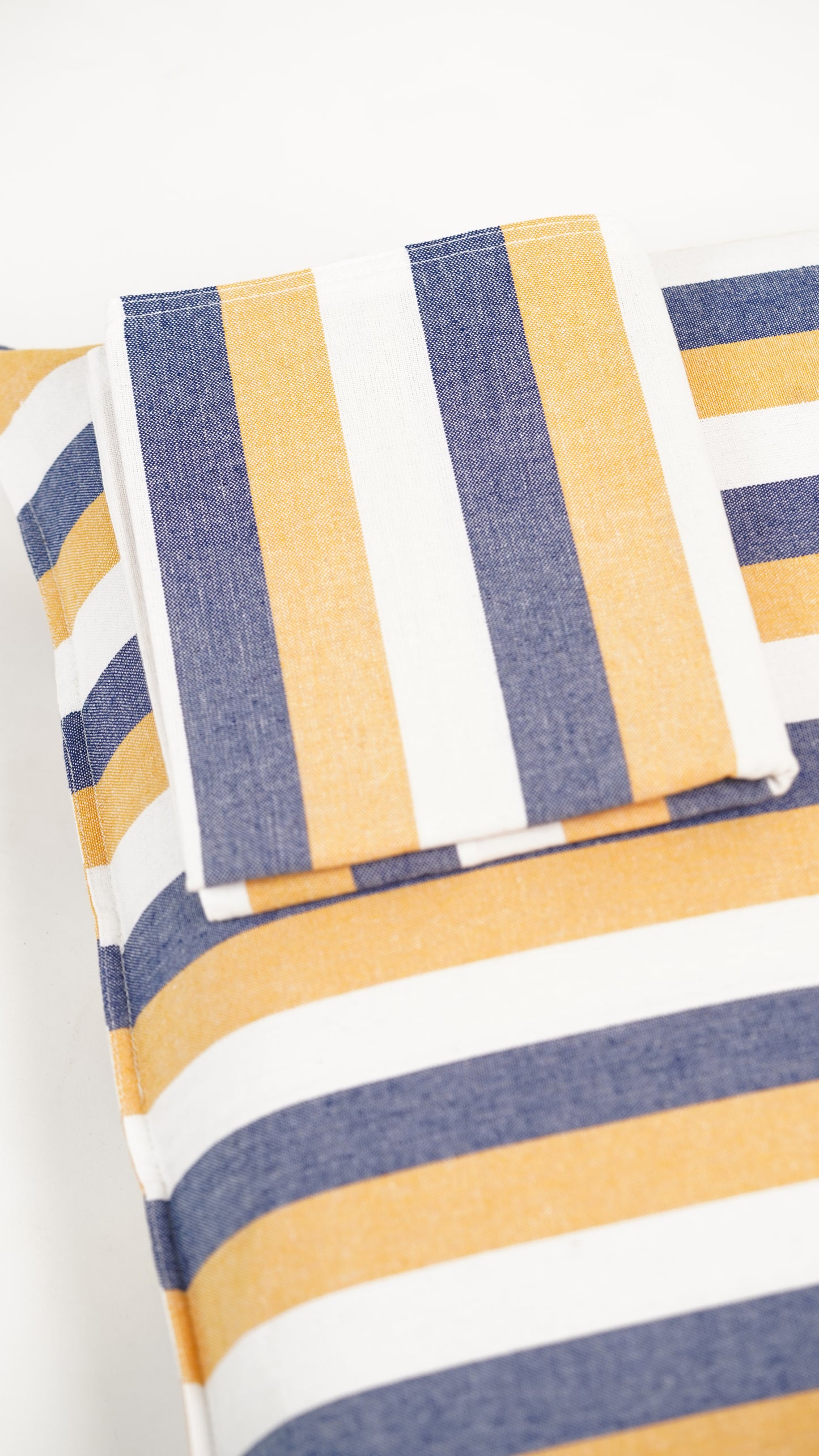 Chennimalai Double Cot Bedspread Coastal Stripe