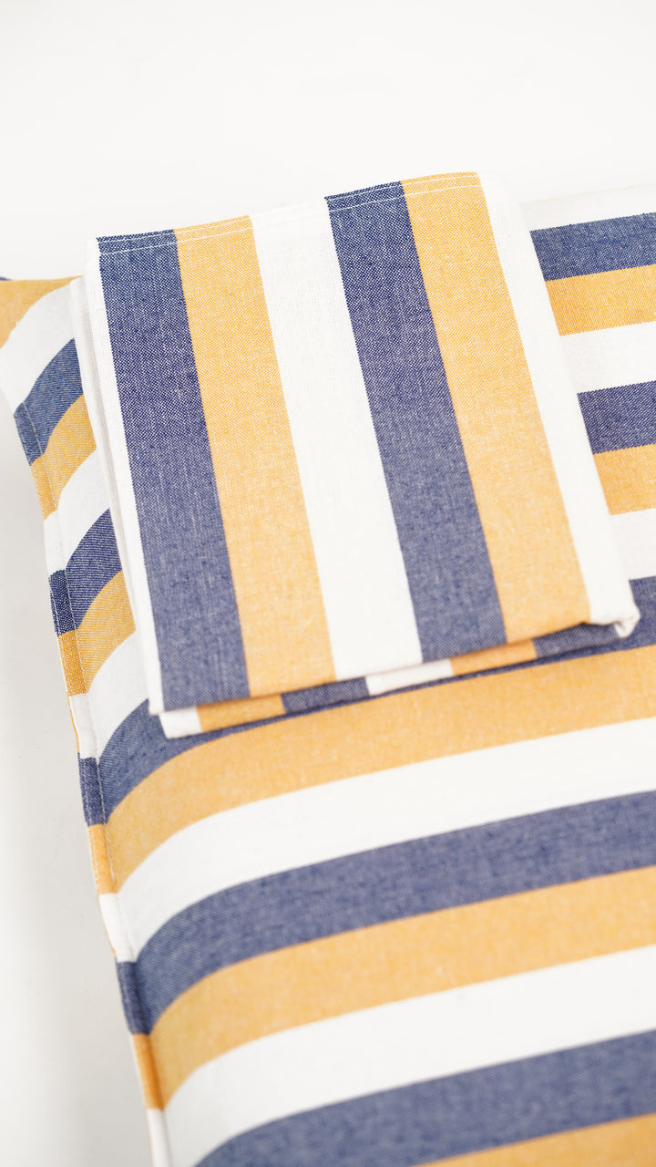 Chennimalai King Size Bedspread Coastal Stripe