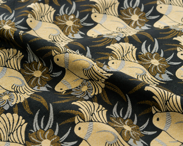 G. Raja Chennimalai Bedsheet Green Bird — Fabric and pattern detail view