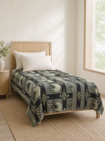 G. Raja Chennimalai Bedsheet Green Heritage