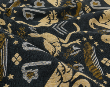 G. Raja Chennimalai Bedsheet Green Flamingo — Fabric and pattern detail view