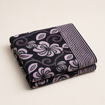 G. Raja Chennimalai Bedsheet Lavender Blossom — Folded catalogue view