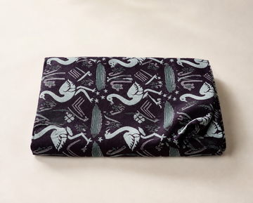 G. Raja Chennimalai Bedsheet Maroon Flamingo — Folded catalogue view