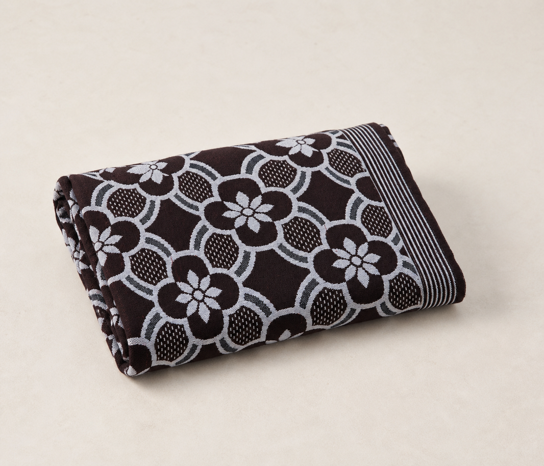 G. Raja Chennimalai Bedsheet Moonlight Floral — Folded catalogue view