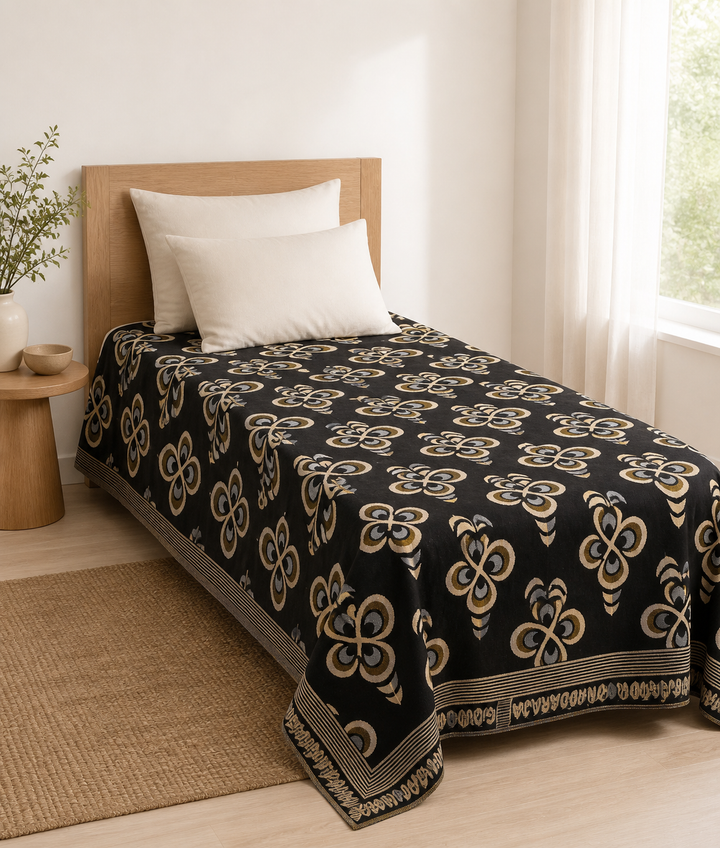 G. Raja Chennimalai Bedsheet Traditional Bloom — Bright-room styling view