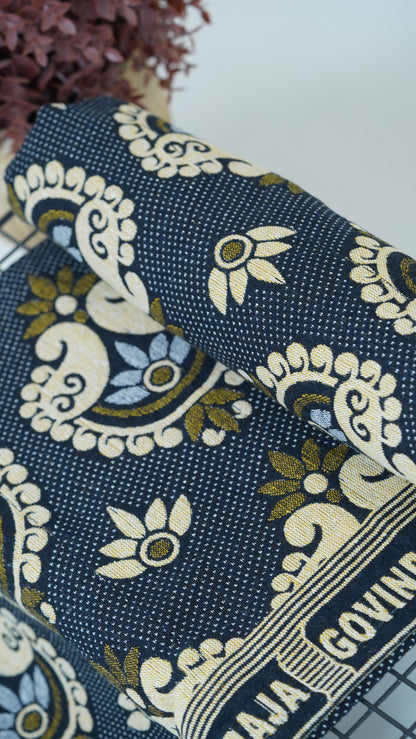 G. Raja Chennimalai Bed Sheet Soft Beige floral