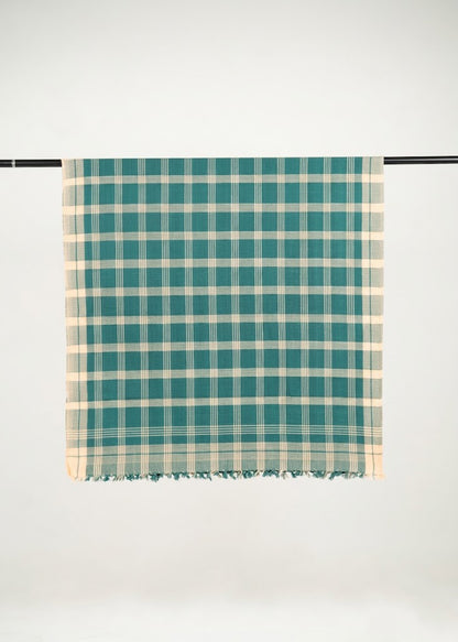 Chennimalai Soft Grid Weave Towel Green