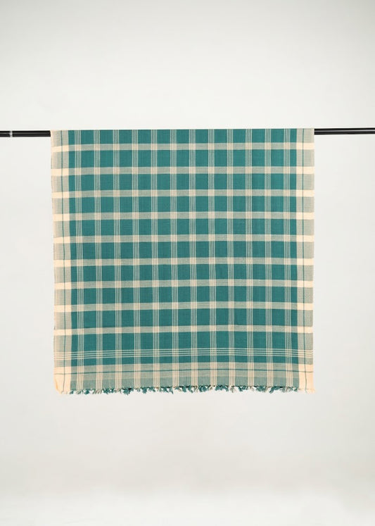 Chennimalai Soft Grid Weave Towel Green