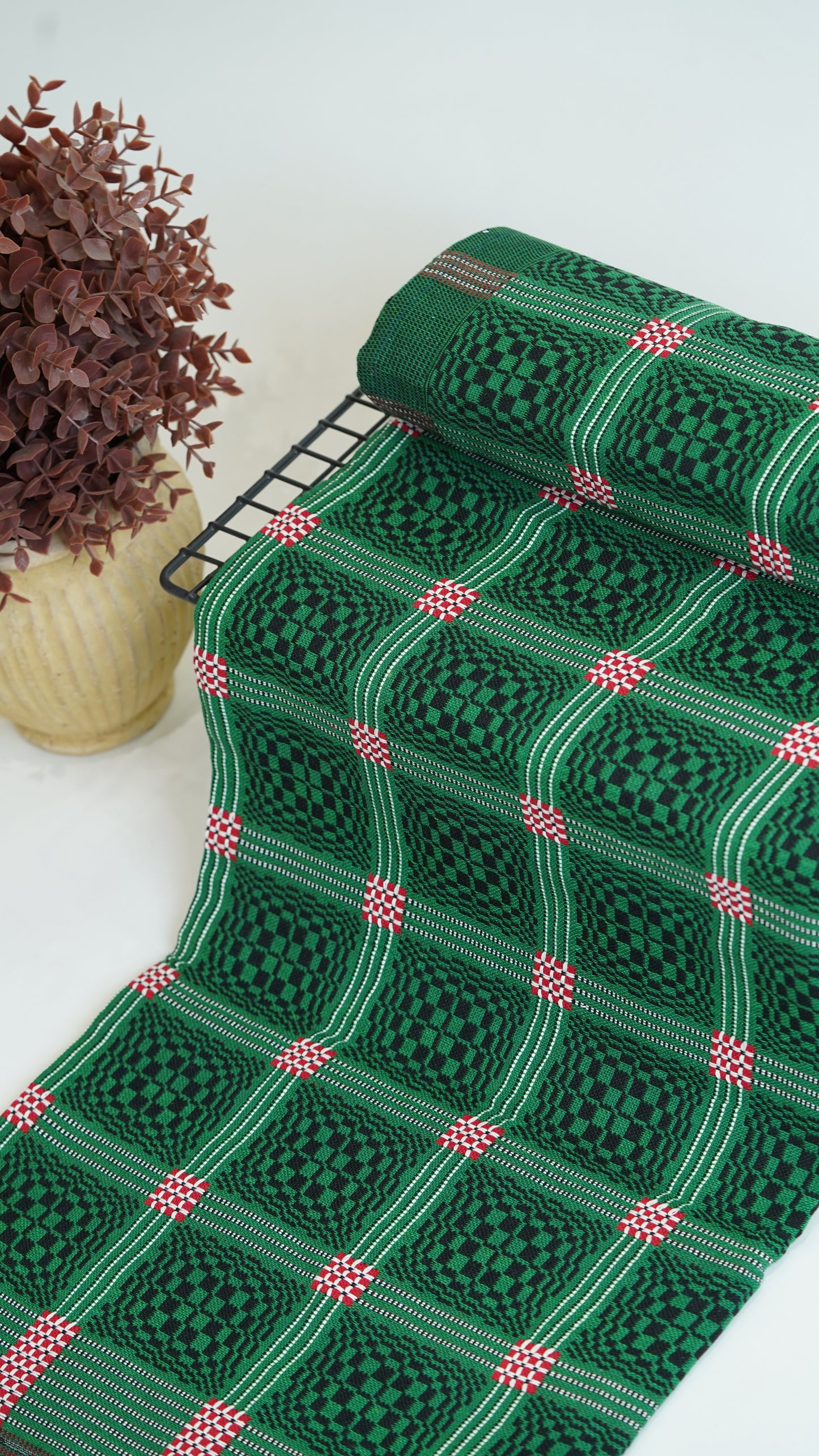 Green Nadhiya Chennimalai Bedsheet