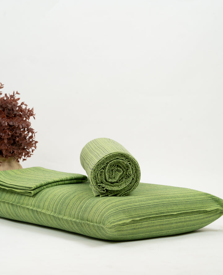 Chennimalai King Size Bedspread Green Textured