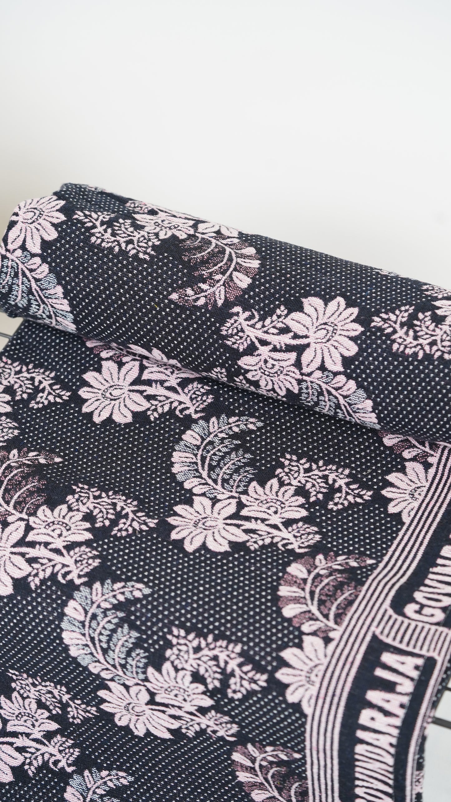 G. Raja Chennimalai Bed Sheet - Blush-pink floral