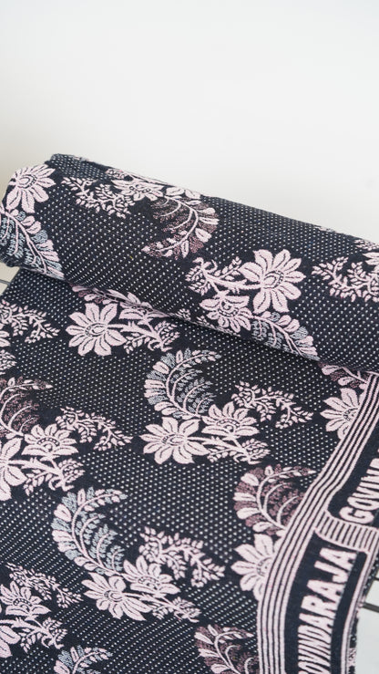 G. Raja Chennimalai Bed Sheet - Blush-pink floral