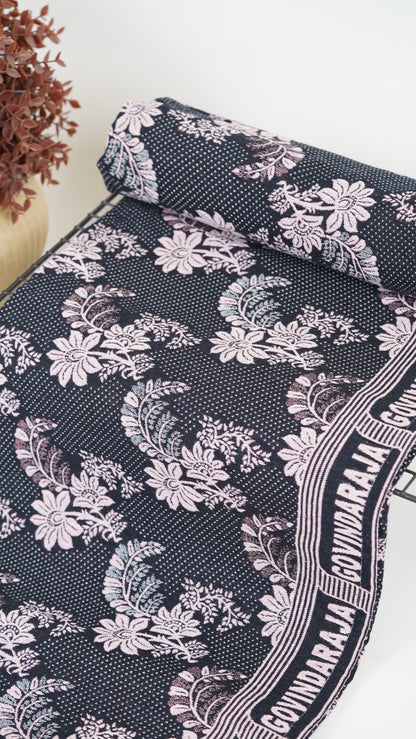 G. Raja Chennimalai Bed Sheet - Blush-pink floral