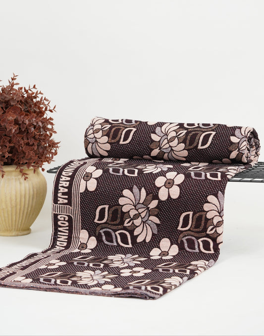 G. Raja Chennimalai Bed Sheet Brown Petal