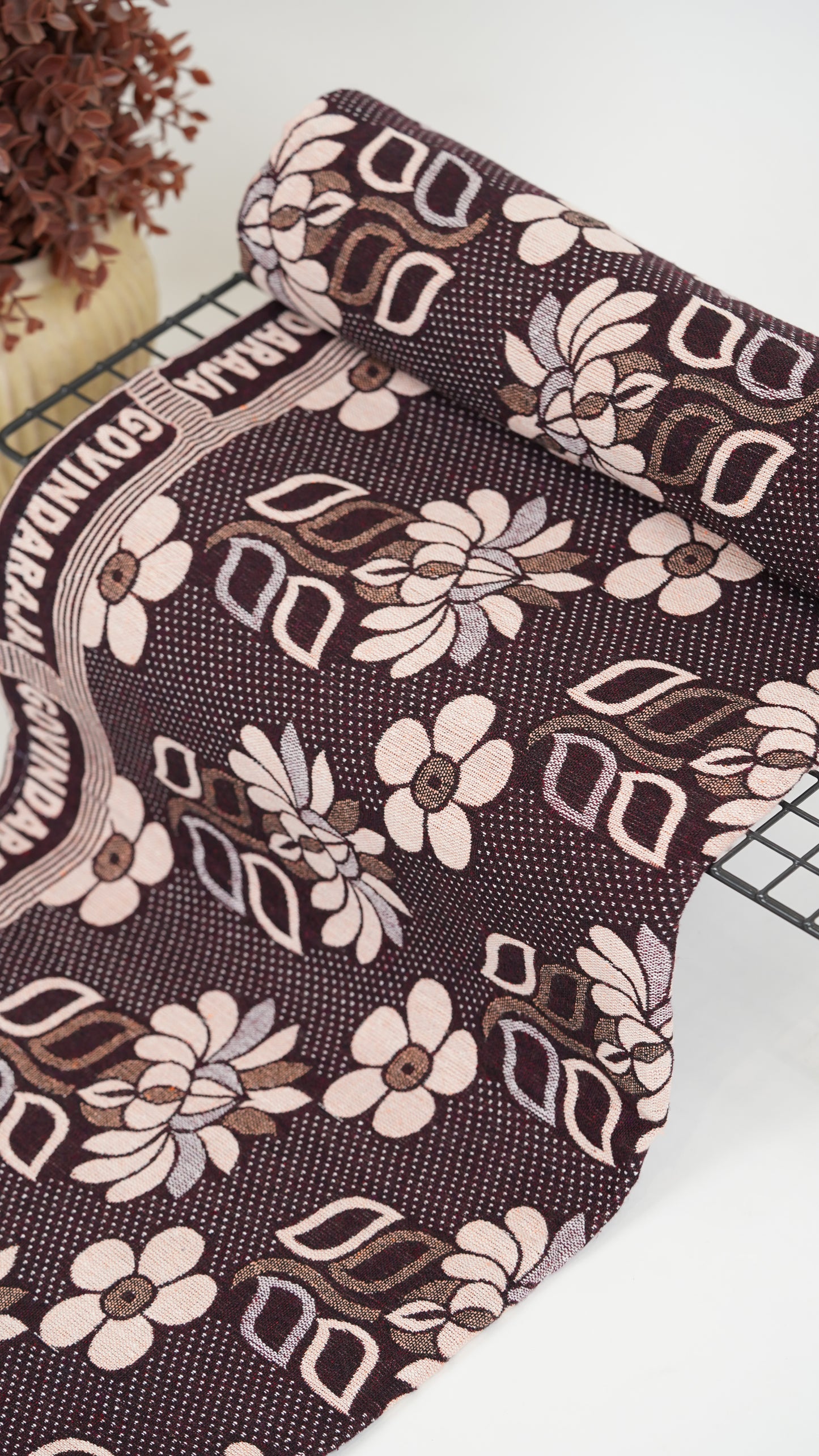 G. Raja Chennimalai Bed Sheet Brown Petal