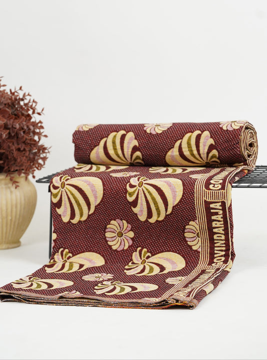 G. Raja Chennimalai Bed Sheet Velvet Maroon