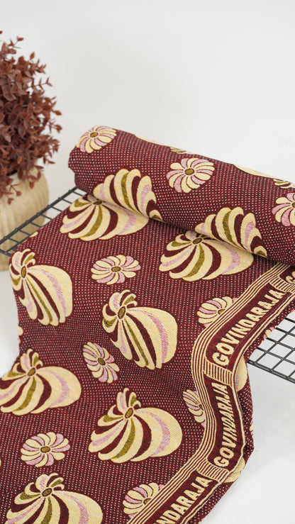 G. Raja Chennimalai Bed Sheet Velvet Maroon